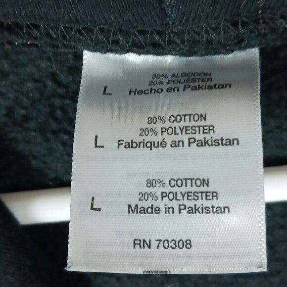 Seaside Shark Hoodie Black Size M/L Edgy Coastal Grunge Graphic Streetwear - Picture 3 of 4